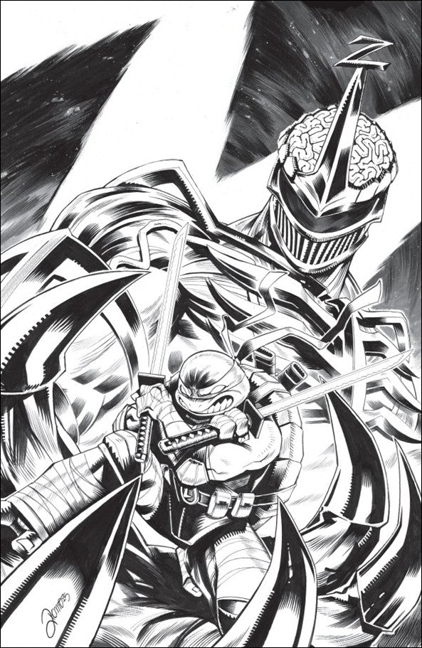 Mighty Morphin Power Rangers / Teenage Mutant Ninja Turtles III 3-E By Boom! Studios Alessio Zonno B&W Virgin 1:10 Cover